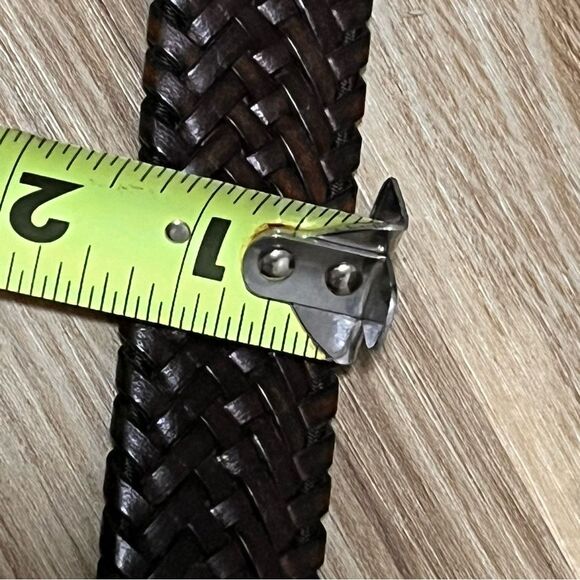Genuine Leather Braided Belt bonded lacing 34 - Picture 9 of 11